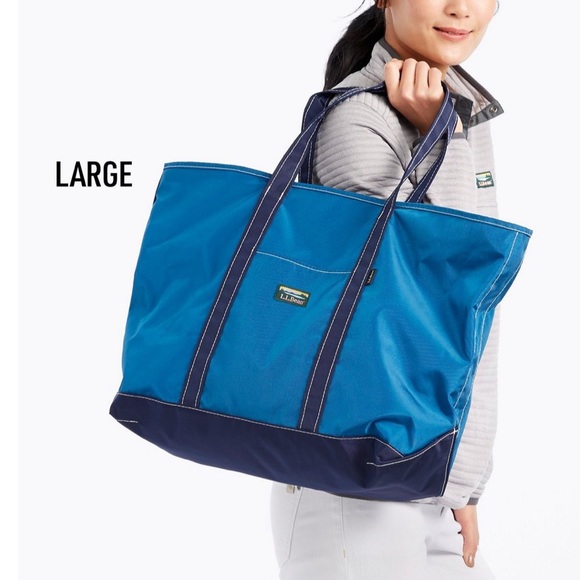 L.L. Bean Bags Ll Bean Large Nylon Tote Bag In Royal Blue Like New Poshmark